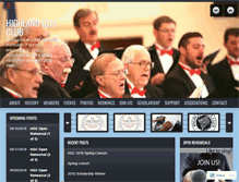 Tablet Screenshot of highlandgleeclub.com